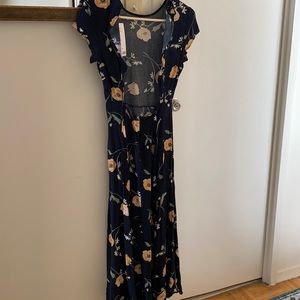 UO new rayon midi floral dress